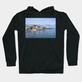 Vevey on the lake Geneva in Switzerland Hoodie